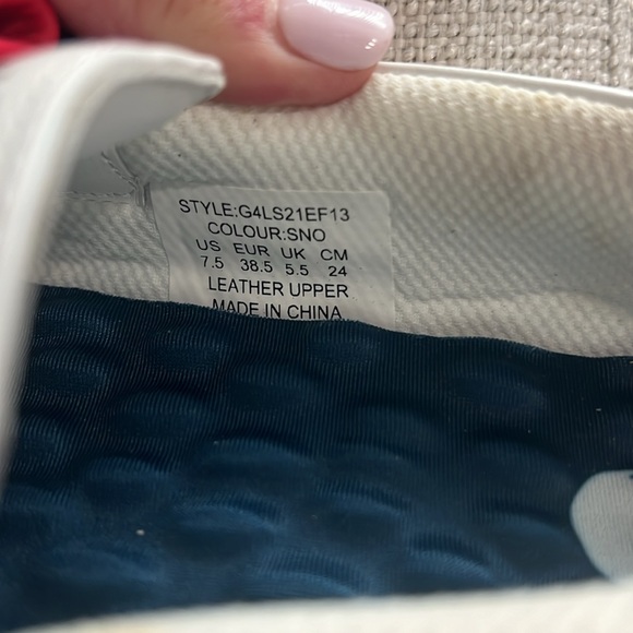 G/Fore Ladies Ribbon Brogue Cruiser Golf Slip On Shoe white leather size 7.5 - Picture 8 of 8